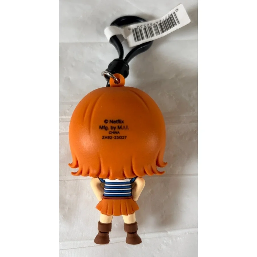 One‎ Piece Series Netflix 3D Figural Foam Bag Clip Keychain Nami